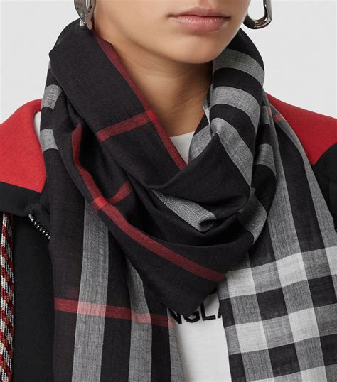 Burberry Lightweight Check Silk Scarf 